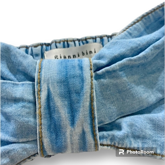 NWT Gianni Bini x Jess Southern Norma Jean denim bralette top size Large - Picture 6 of 12